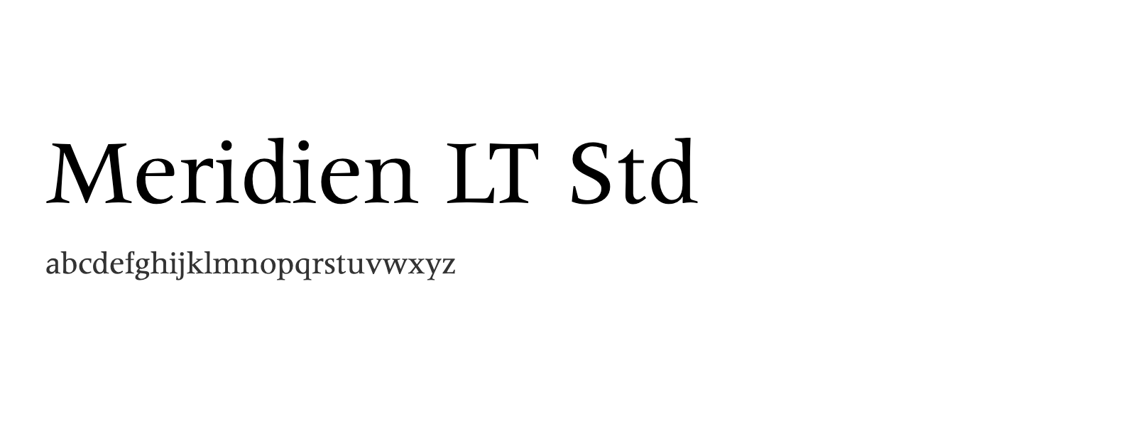 Spécimen de Meridien LT Std