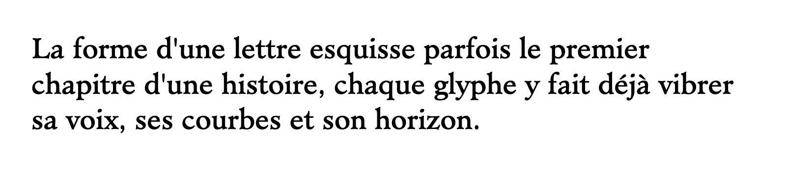 Phrase commune composée en Minister Std