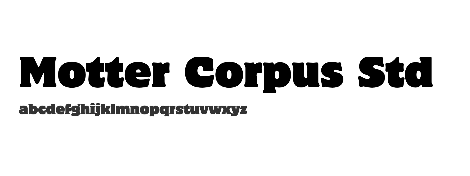 Spécimen de Motter Corpus Std