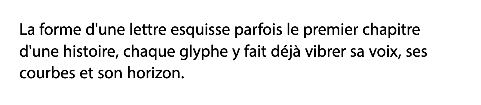 Phrase commune composée en Myriad Hebrew Cursive
