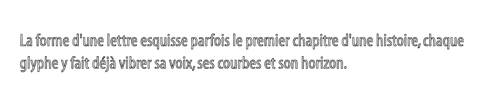 Phrase commune composée en Myriad Std