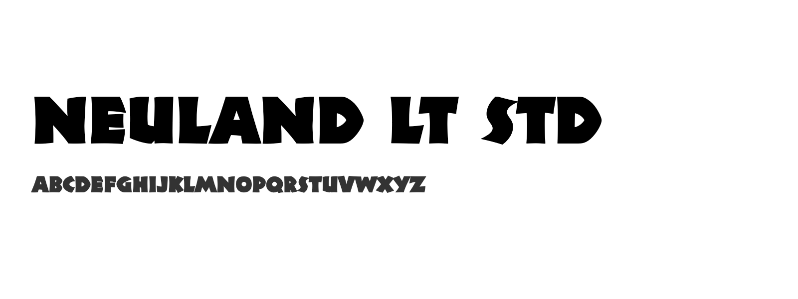 Spécimen de Neuland LT Std
