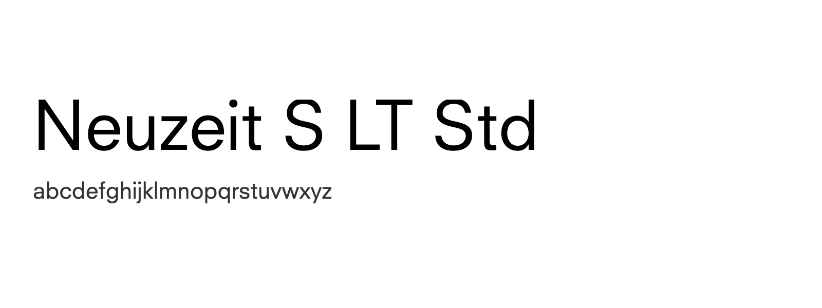 Spécimen de Neuzeit S LT Std