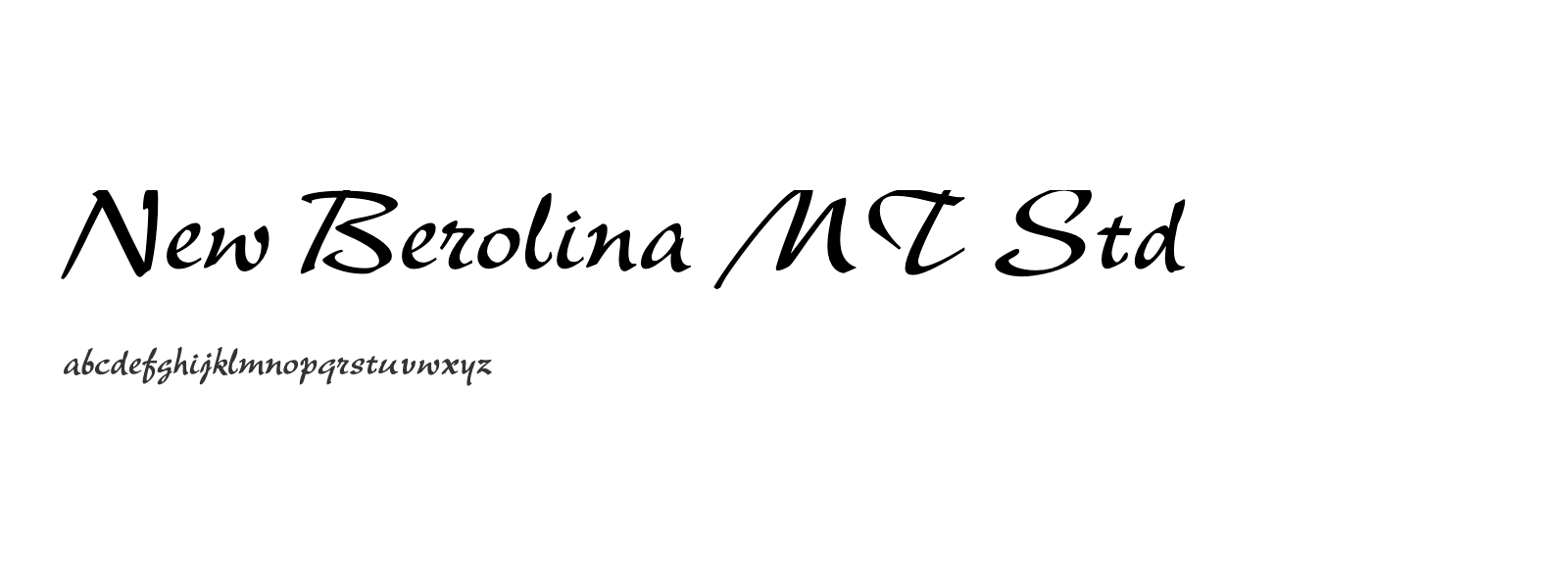 Spécimen de New Berolina MT Std