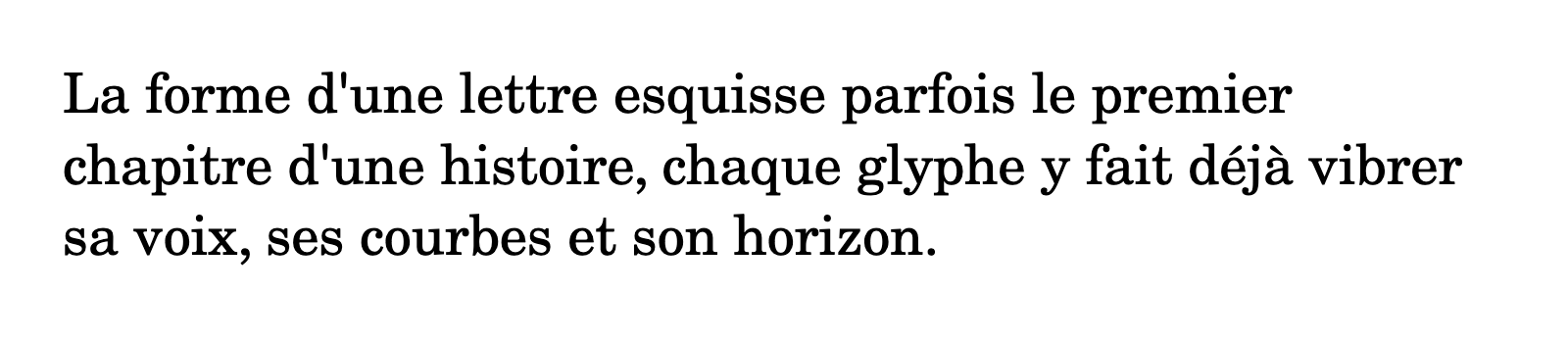 Phrase commune composée en New Century Schoolbook LT Std