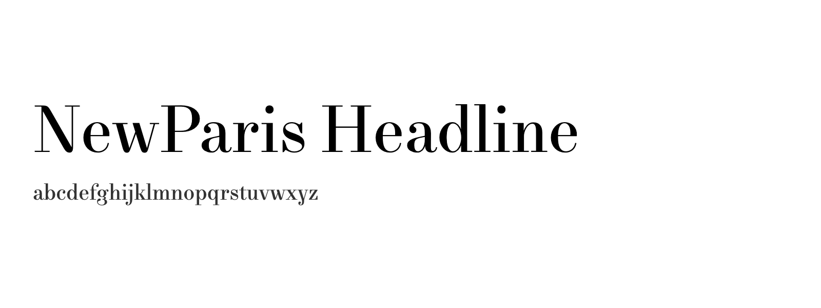 Spécimen de NewParis Headline