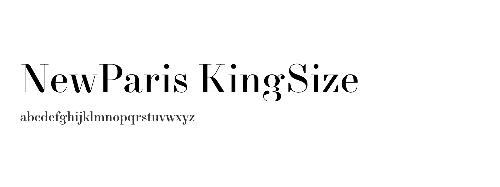 Spécimen de NewParis KingSize