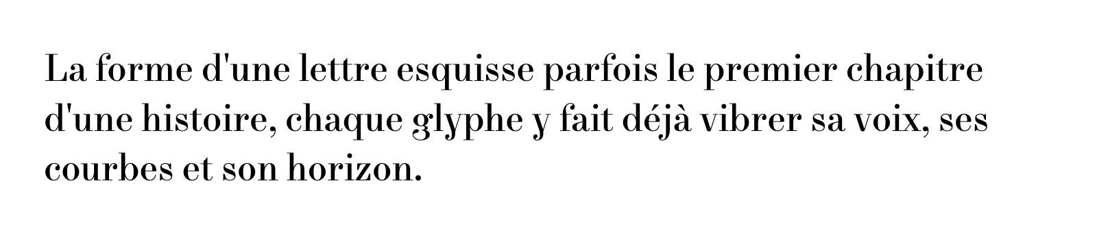 Phrase commune composée en NewParis KingSize