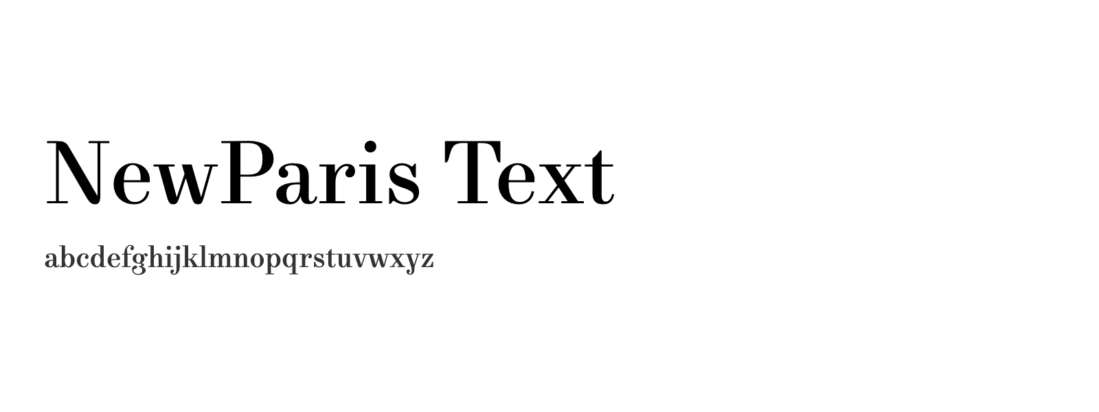 Spécimen de NewParis Text
