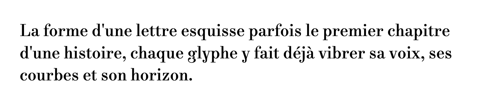 Phrase commune composée en NewParis Text