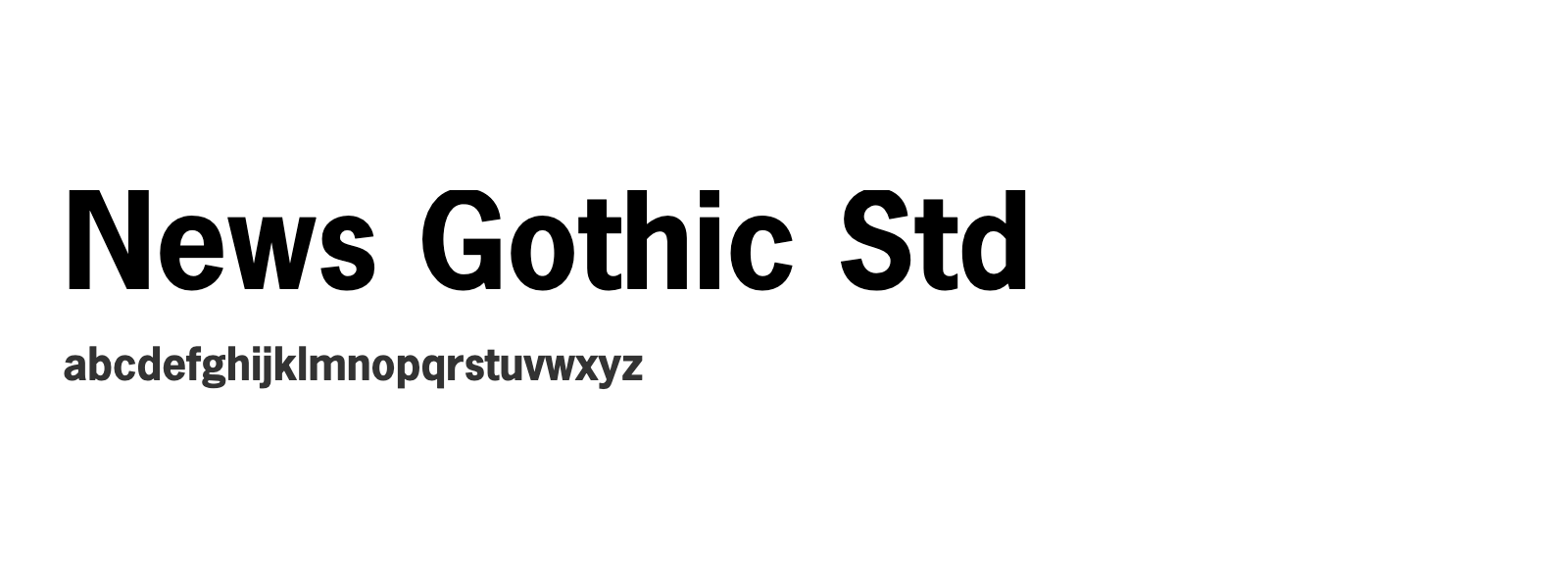 Spécimen de News Gothic Std