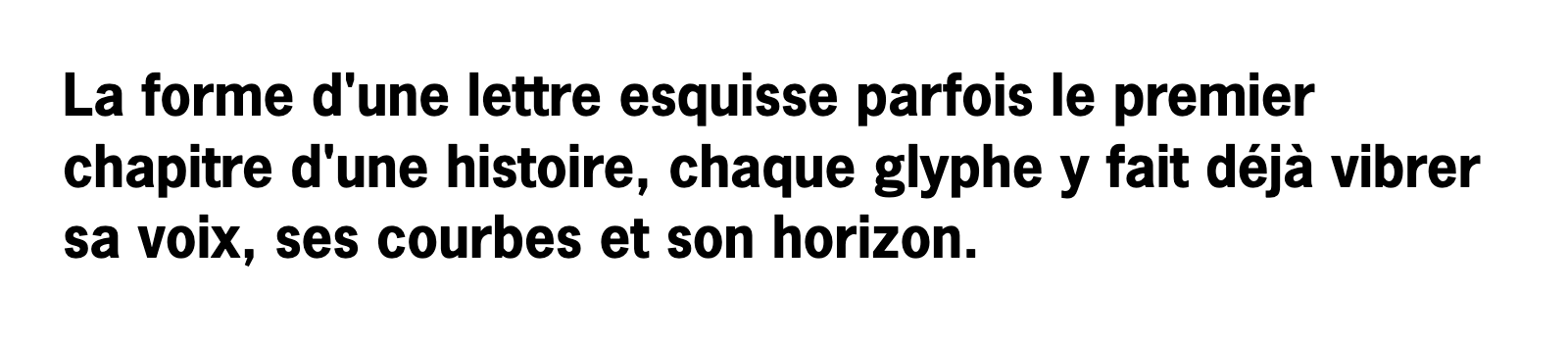 Phrase commune composée en News Gothic Std