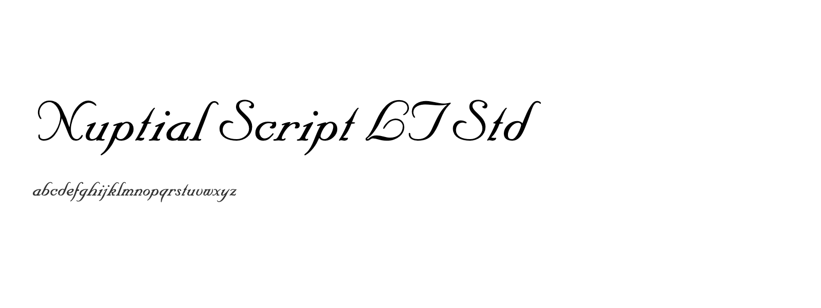 Spécimen de Nuptial Script LT Std