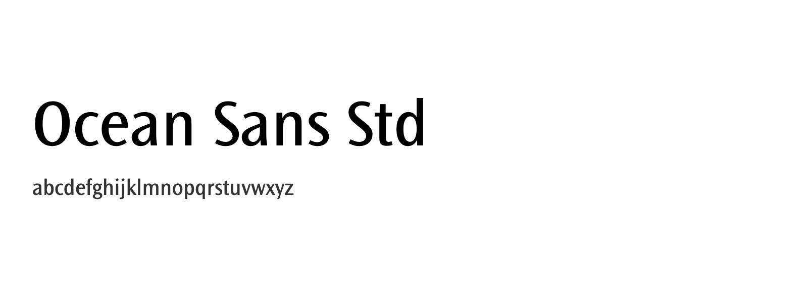 Spécimen de Ocean Sans Std