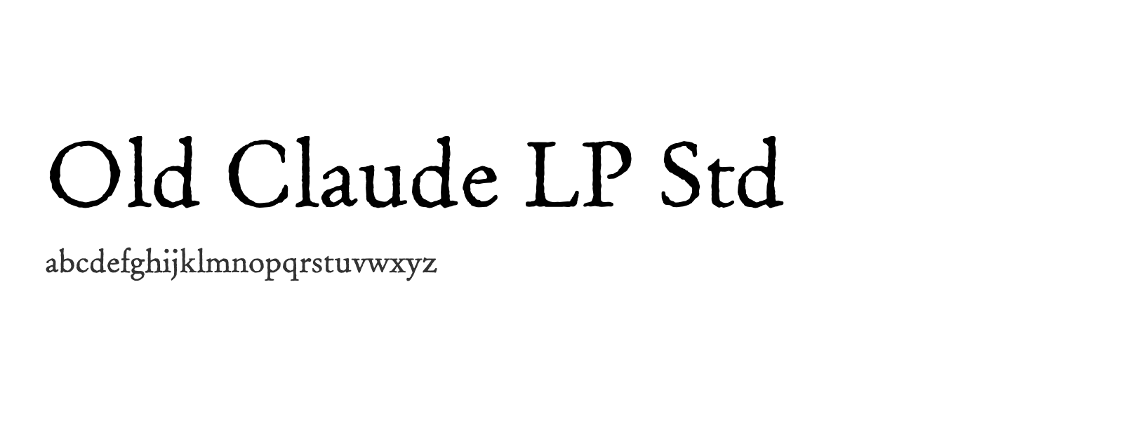 Spécimen de Old Claude LP Std