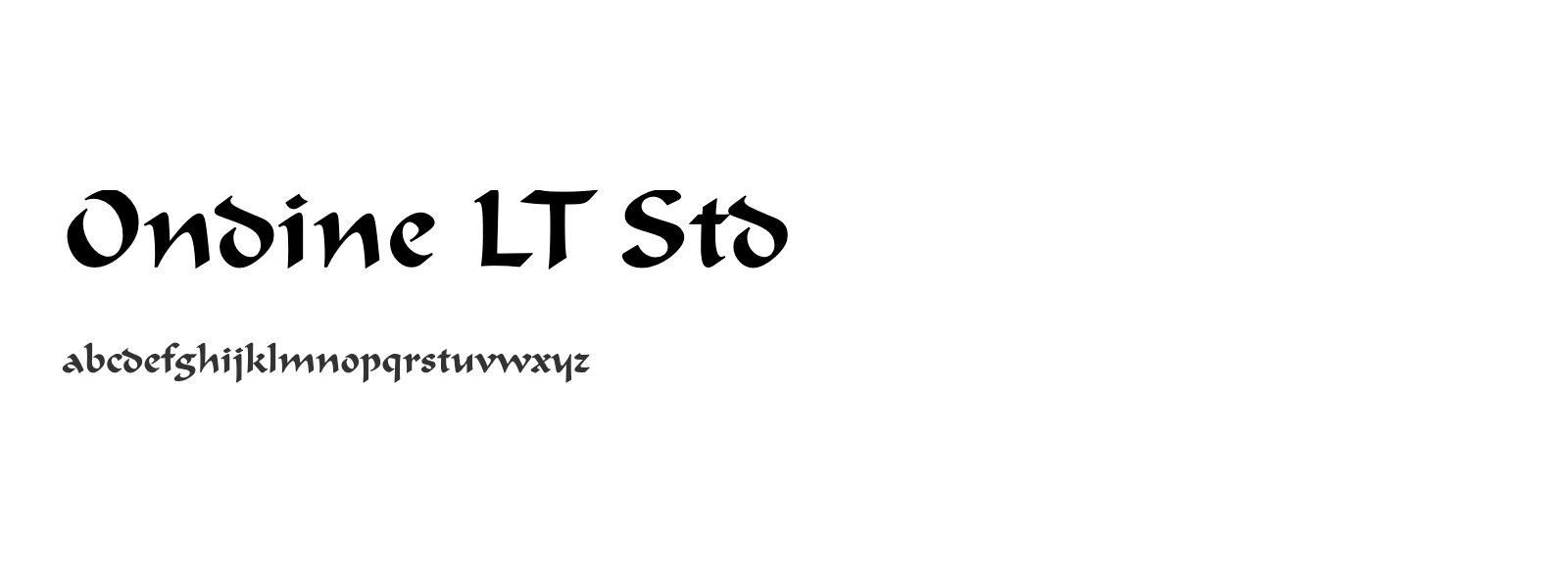 Spécimen de Ondine LT Std