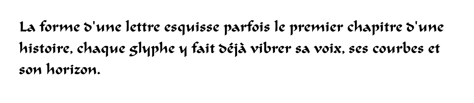 Phrase commune composée en Ondine LT Std