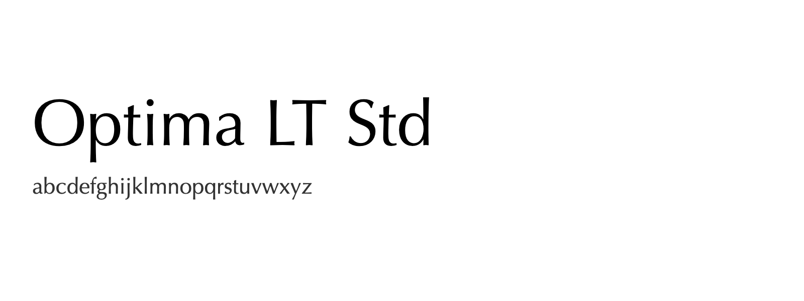 Spécimen de Optima LT Std