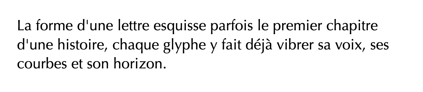 Phrase commune composée en Optima LT Std