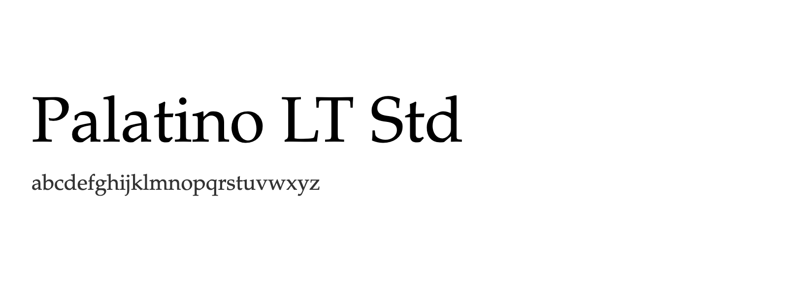 Spécimen de Palatino LT Std