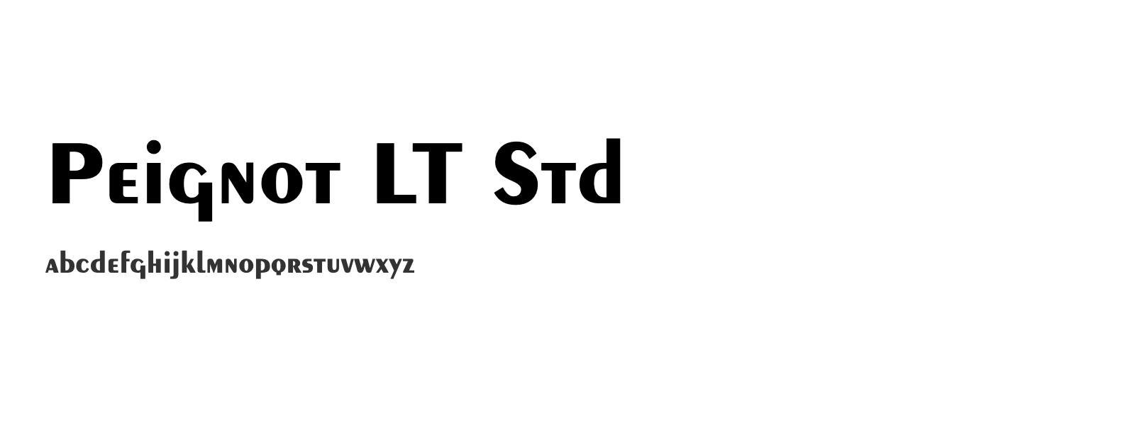 Spécimen de Peignot LT Std