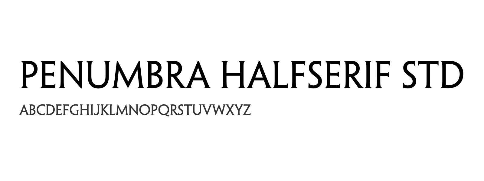 Spécimen de Penumbra HalfSerif Std