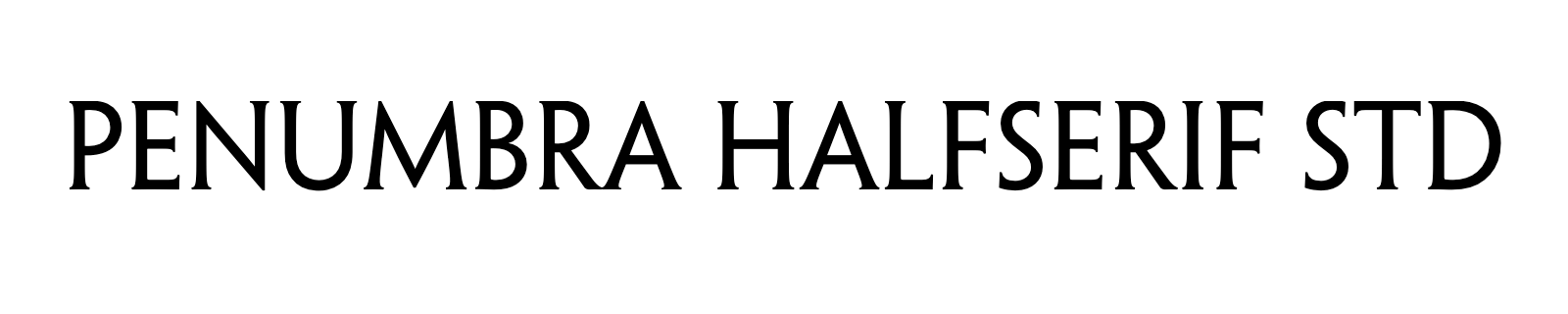 Nom de la famille Penumbra HalfSerif Std composé dans la police