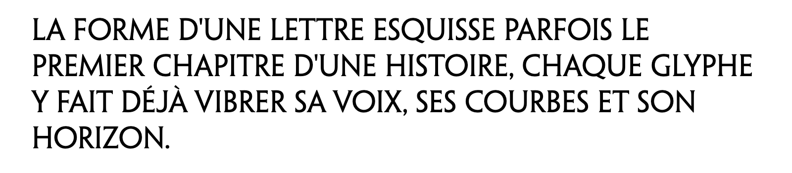 Phrase commune composée en Penumbra HalfSerif Std