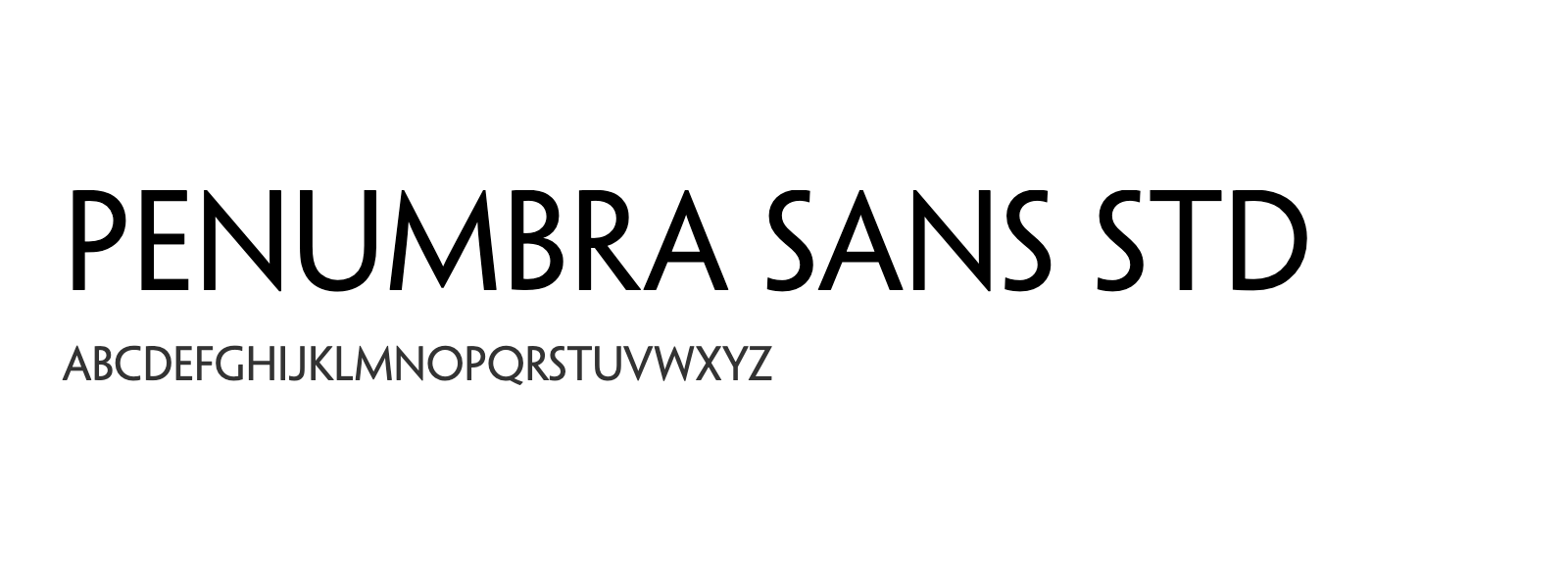 Spécimen de Penumbra Sans Std