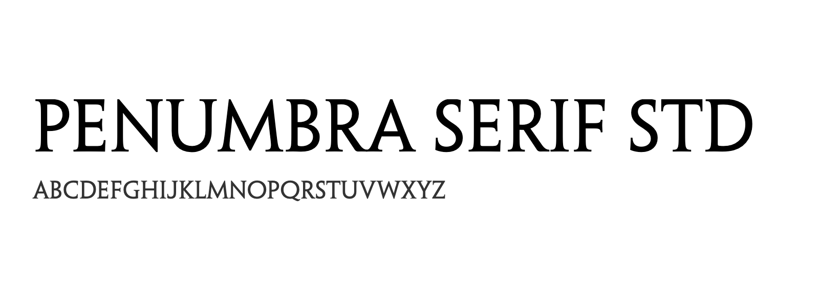 Spécimen de Penumbra Serif Std