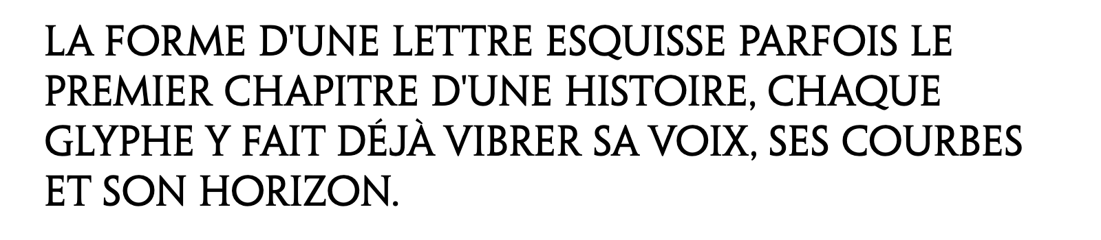 Phrase commune composée en Penumbra Serif Std