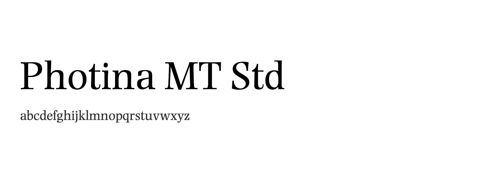 Spécimen de Photina MT Std