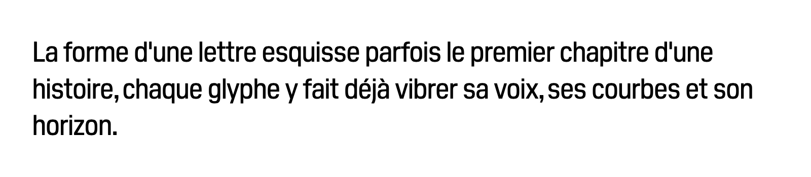 Phrase commune composée en Pilat Narrow