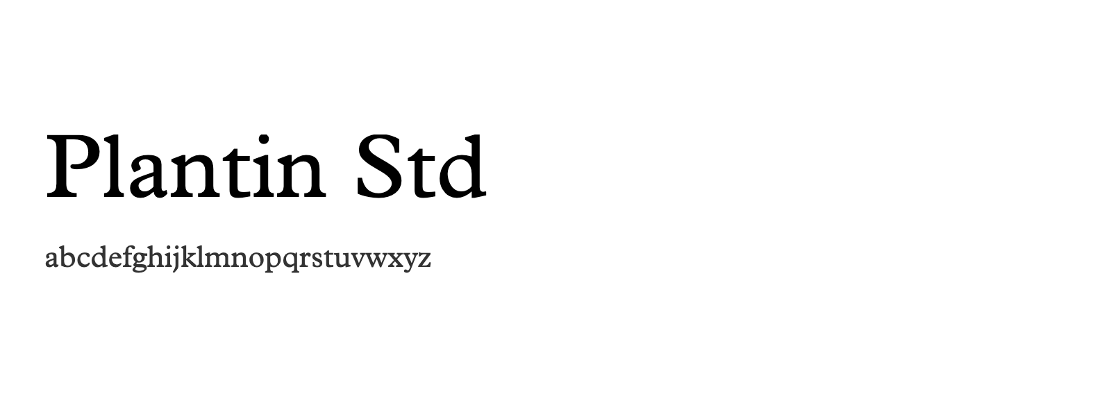 Spécimen de Plantin Std