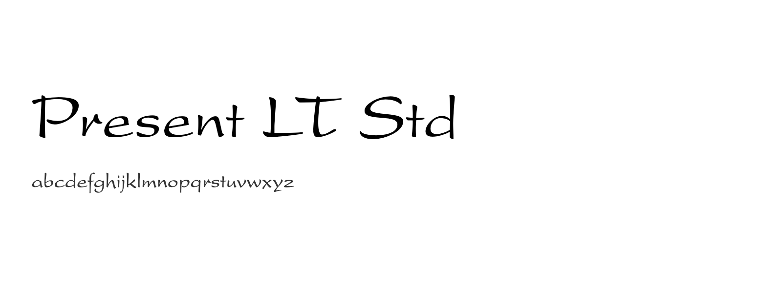 Spécimen de Present LT Std