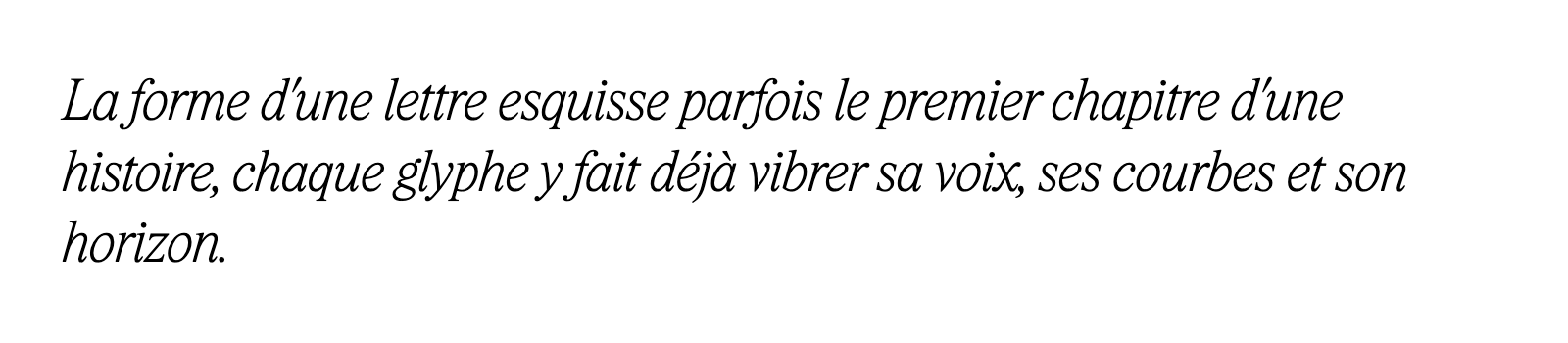 Phrase commune composée en Rhymes Italic VF