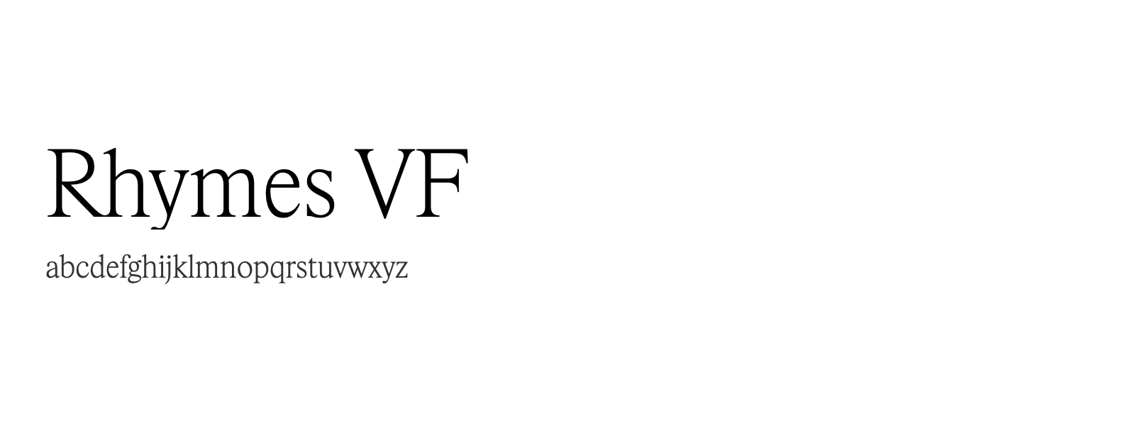Spécimen de Rhymes VF