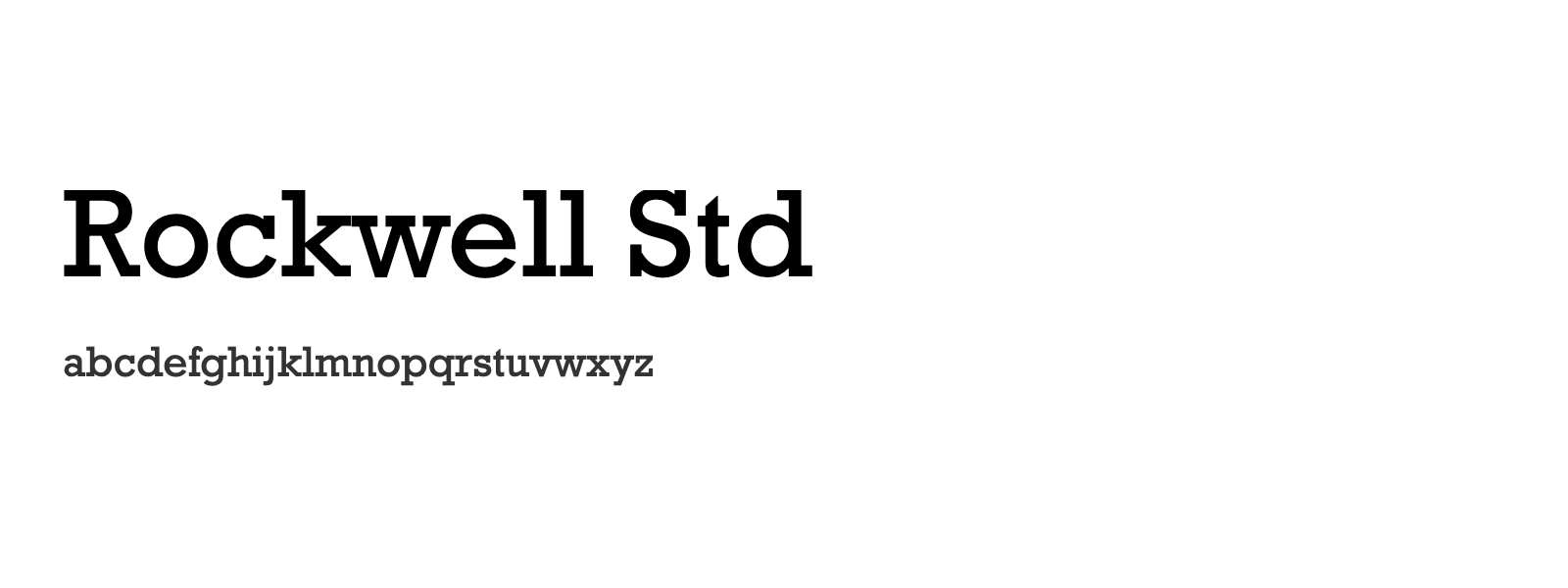 Spécimen de Rockwell Std