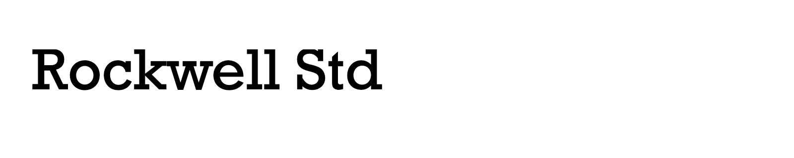 Nom de la famille Rockwell Std composé dans la police