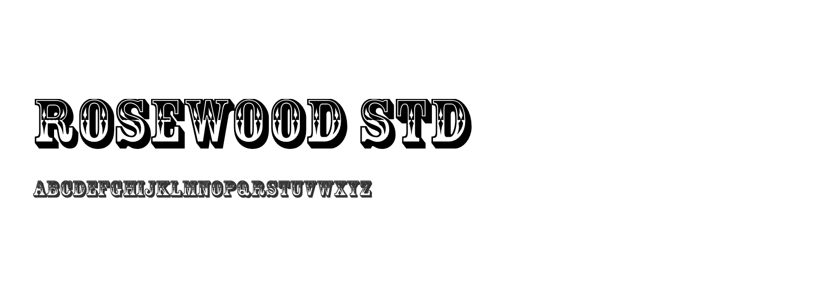 Spécimen de Rosewood Std