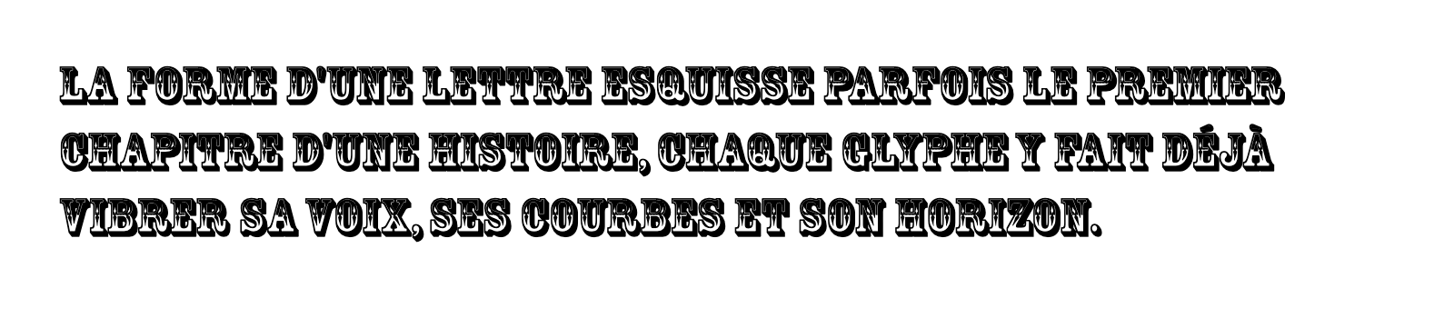 Phrase commune composée en Rosewood Std