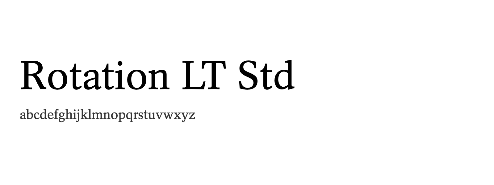 Spécimen de Rotation LT Std