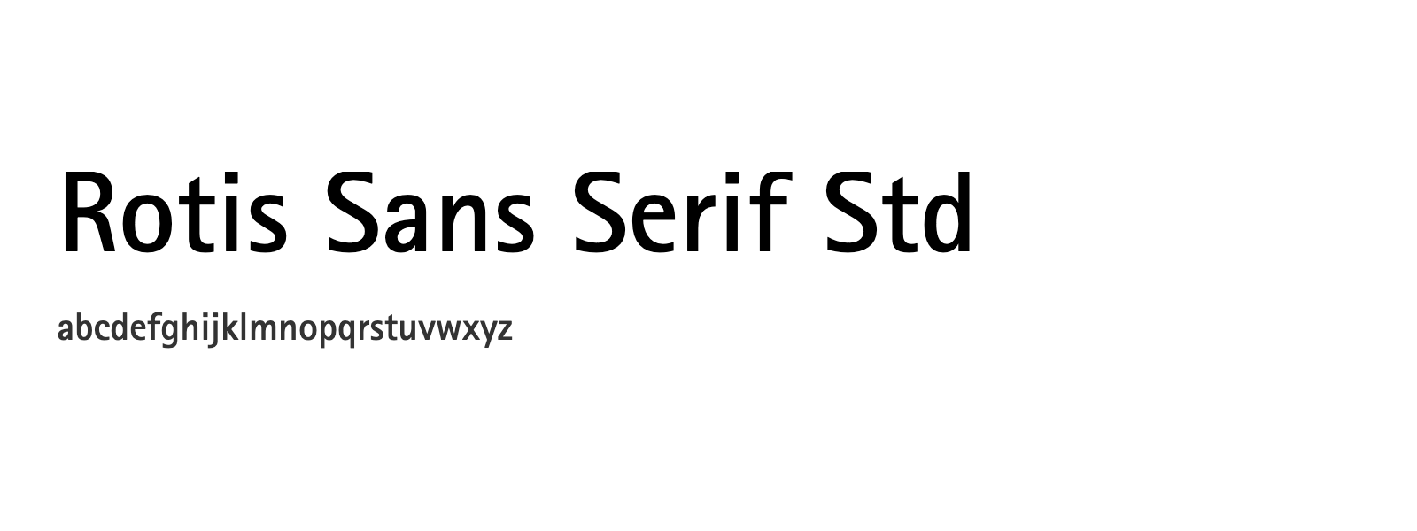 Spécimen de Rotis Sans Serif Std
