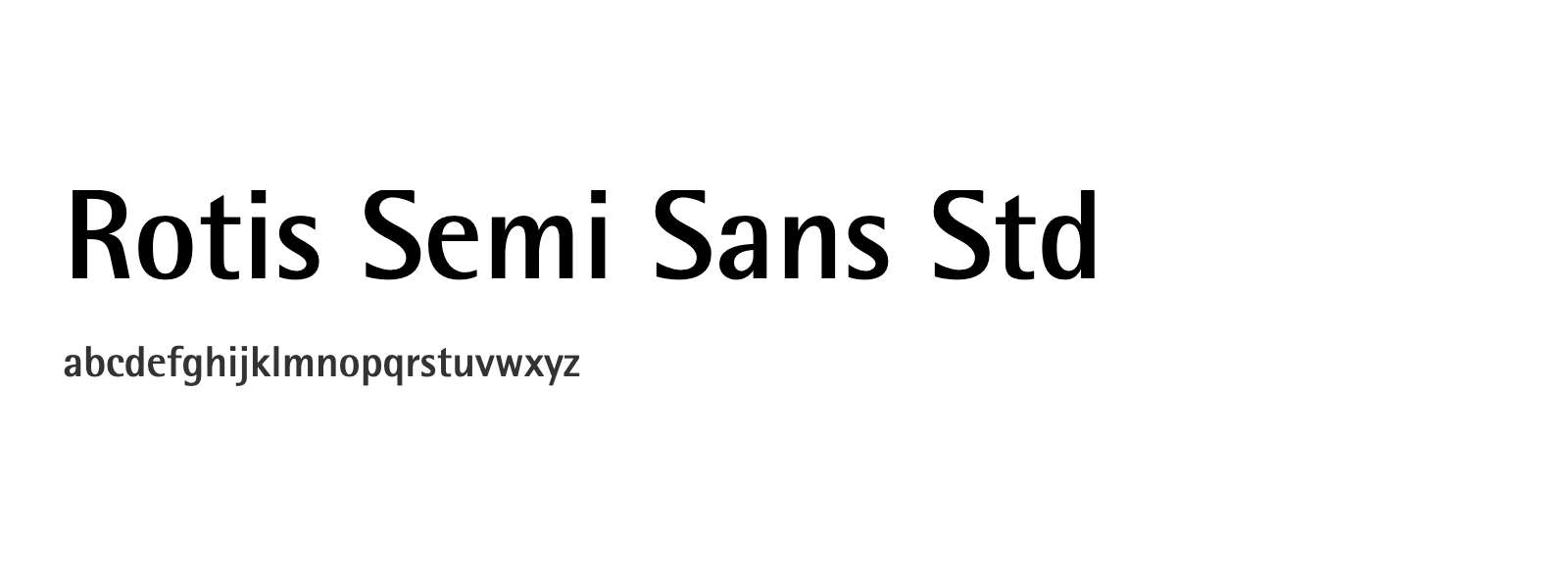 Spécimen de Rotis Semi Sans Std
