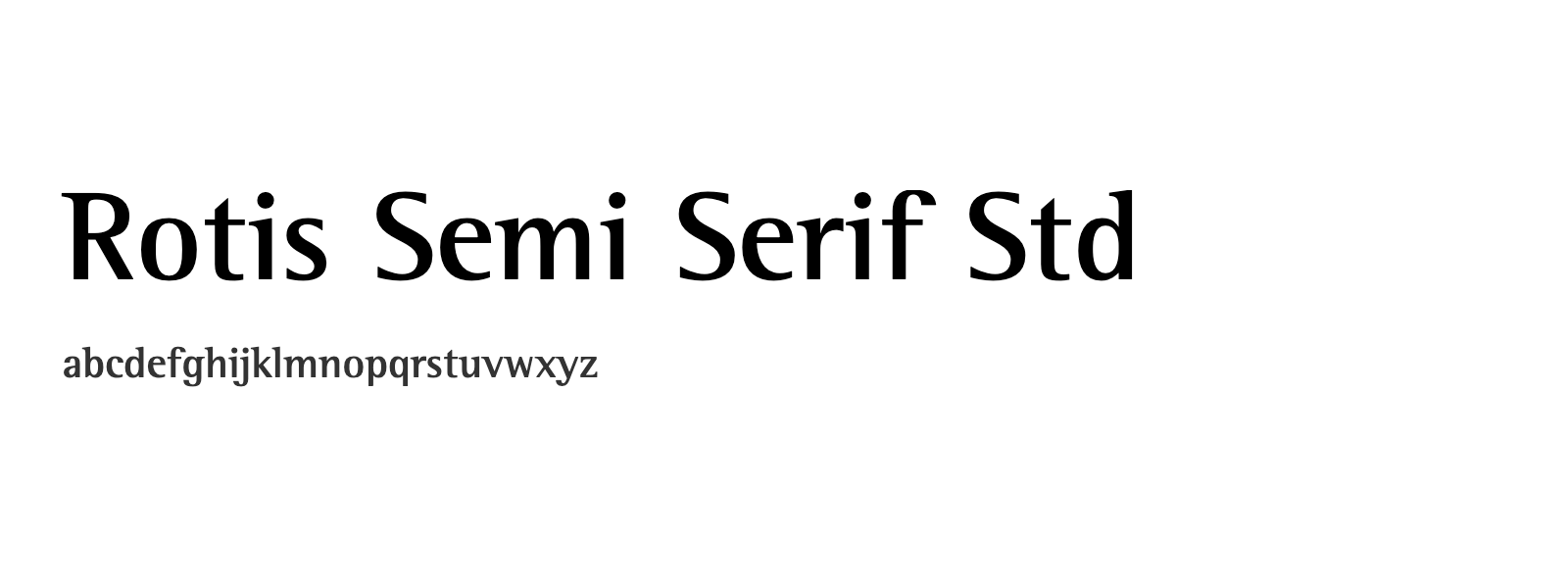 Spécimen de Rotis Semi Serif Std