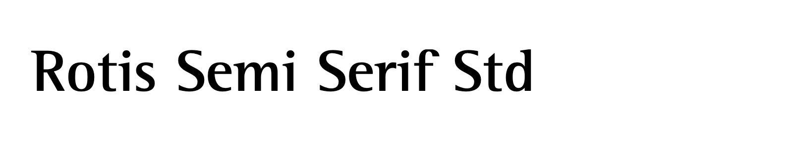 Nom de la famille Rotis Semi Serif Std composé dans la police