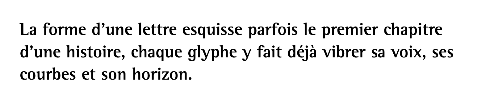 Phrase commune composée en Rotis Semi Serif Std
