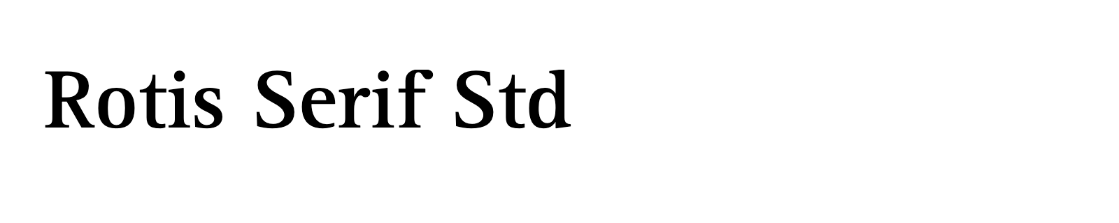 Nom de la famille Rotis Serif Std composé dans la police
