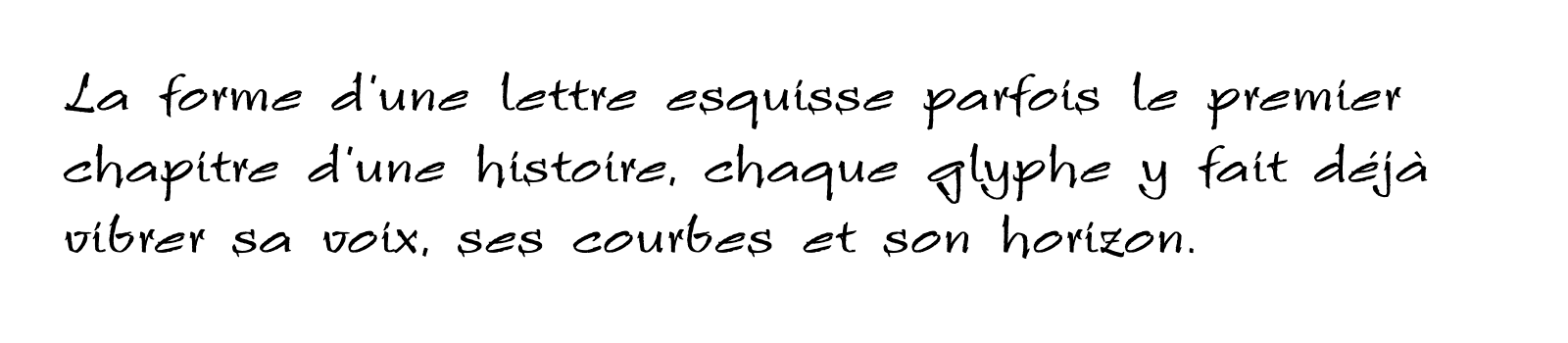 Phrase commune composée en Ruling Script LT Std