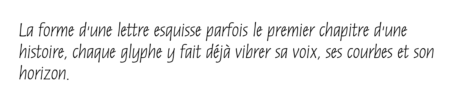 Phrase commune composée en Russell Oblique Std